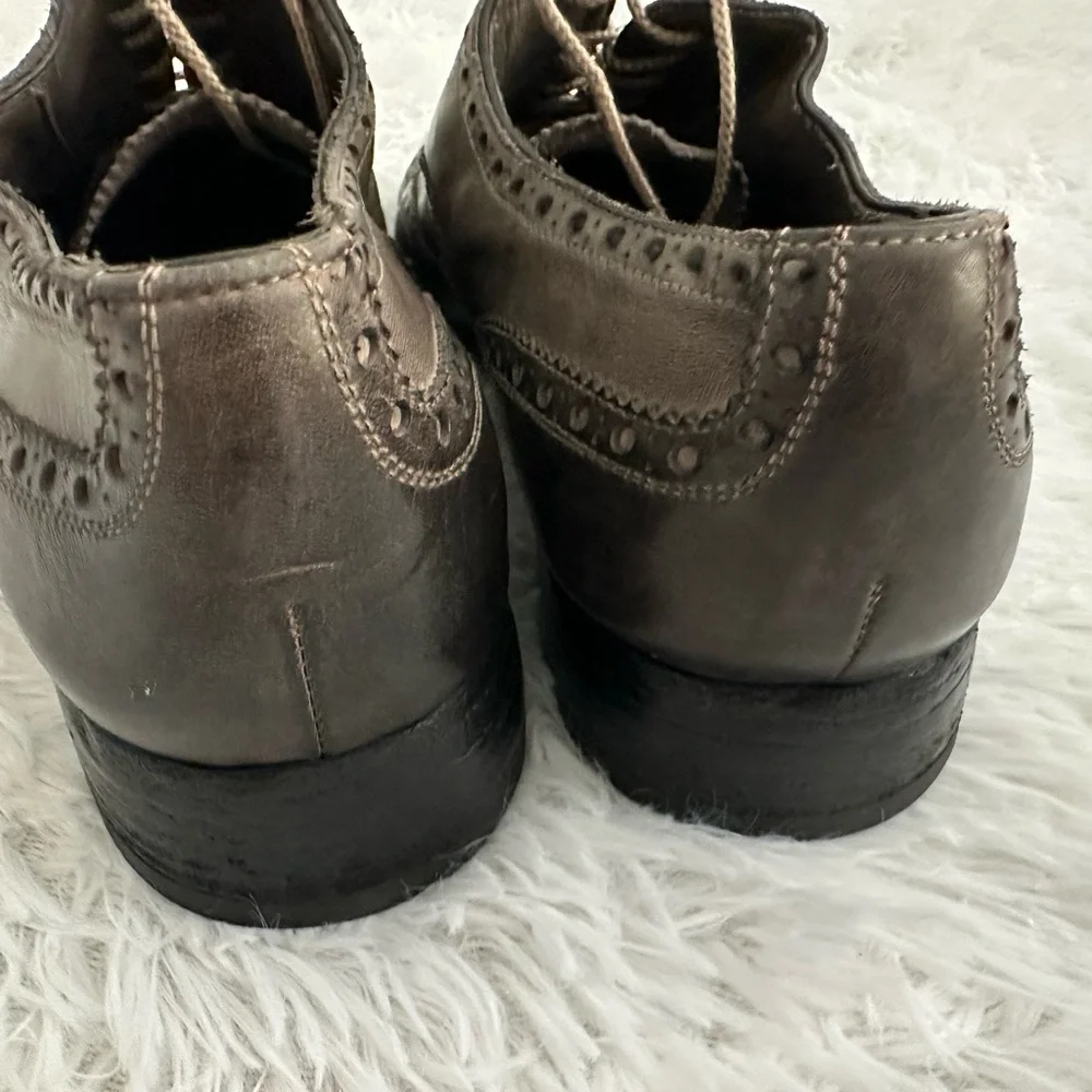 Calzoleria Harris Italy Barneys NY Wingtip Dress Shoes 11 - Picture 4 of 9